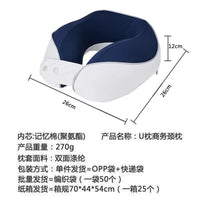 Memory Foam U-Shaped Travel Neck Pillow for Airplane and Office Naps