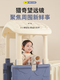 Kids Indoor Slide and Swing Set with Ball Pit - Multifunctional Home Playground