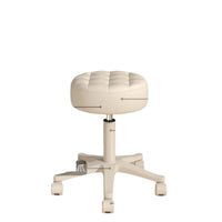 Adjustable Swivel Salon Stool with Silent Rubber Wheels for Hairdressers and Nail Technicians