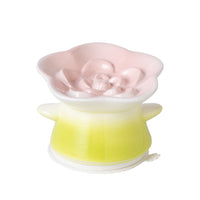 Ceramic Flower Pet Bowl Elevated Slow Feeder for Cats and Dogs Anti-Vomit Anti-Choke