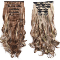 Clip-In Wavy Hair Extensions - 6 Piece Set with 16 Clips