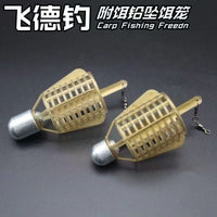 European Style Fishing Bait Cage Feeder with Lead Sinker for Carp Fishing