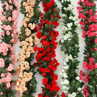 Artificial Rose Flower Vine Garland for Wedding Decoration