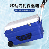 Portable Wheeled Cooler Box for Camping Fishing Outdoor Activities with 72H Ice Retention