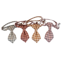 Pet Bow Tie Collar for Cats and Small Dogs, Plaid Gentleman Style Neckwear Accessory