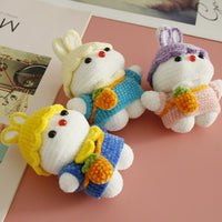 Handmade Knitted Cartoon Rabbit Keychain Plush Doll