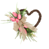 Artificial Tulip Heart Wreath for Weddings & Home Decor