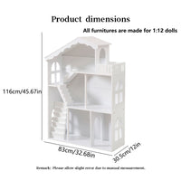 1:12 Dollhouse Miniature Furniture Set for Girls, Complete Soft Furnishings and Decorative Ornaments