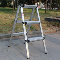 Thickened Aluminum Alloy Folding A-Frame Ladder, 2-Step/3-Step, Portable for Home and Car Washing