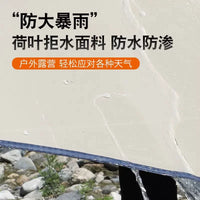 Black Glue Tarp Tent for Outdoor Camping, Sunshade and Rainproof Canopy, Portable Picnic Hexagonal Shelter
