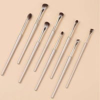 15-Piece Gilded Portable Makeup Brush Set with Eyeshadow and Contour Brushes