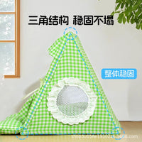 Pet Tent Bed for Cats and Small Dogs, Washable Semi-Enclosed Pet House, All Seasons