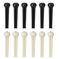 Acoustic Guitar Bridge Pins with Dot Inlay - ABS Plastic String Pegs for Folk Guitar