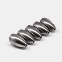 LUREPEAK Tungsten Bullet Fishing Weights for Texas Rigging, Hollow Tube, Anti-Snag, Long Casting