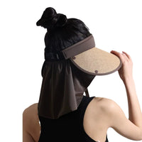 Women's Summer Wide Brim Sun Visor Hat UV Protection Outdoor Sports Empty Top Hat