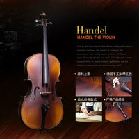 Professional Handcrafted Solid Wood Cello with Natural Flame Maple Finish for Students and Adults