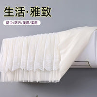 Air Conditioner Dust Cover with Wind Deflector for Wall-Mounted Units