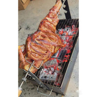Stainless Steel Charcoal Grill for Lamb Roasts, Chicken, and Ribs - Indoor/Outdoor Use