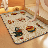 Thickened Absorbent Non-Slip Bathroom Mat for Toilet and Shower Room Entrance
