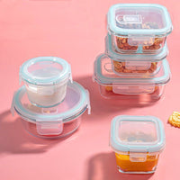 Mini Glass Food Storage Container for Refrigerator, Microwave, and Steaming - Baby Food and Lunch Box