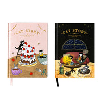 Cute Cartoon Cat Story Series Notebook for Students - High Aesthetic Value Diary