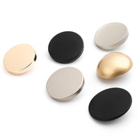 Metal Shank Buttons for Coats and Jackets, Mushroom Shape, High-Gloss Gold Finish