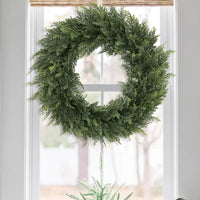 Artificial Cedar Wreath for Front Door & All-Season Home Decor