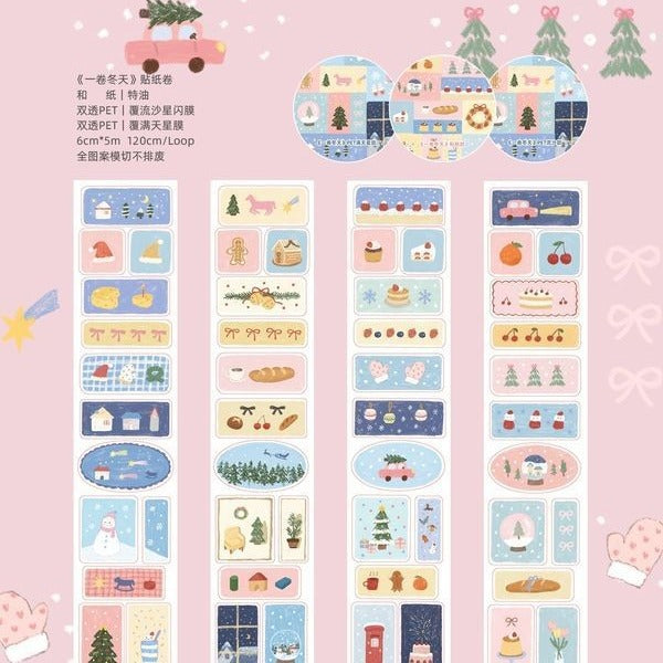 Cai Cai Xuan Xuan Winter Salt Series Butterfly Star PET Washi Tape