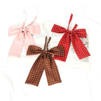 JK Polka Dot Flat Bow Tie for Women - Japanese School Uniform Style