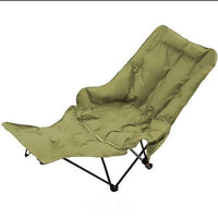 Adjustable Folding Moon Chair with Leg Rest for Camping & Office Nap