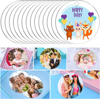 Clear Blank Acrylic Round Discs for DIY Crafts, Christmas Ornaments, Keychains, and Guka Accessories