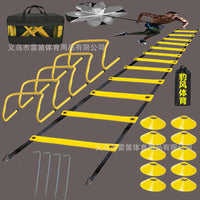 Agility Ladder Training Set with Adjustable Hurdles, Disc Cones, and Resistance Parachute for Soccer Training
