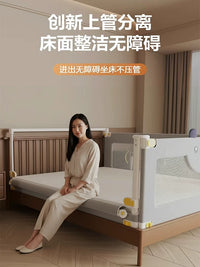 Baby Bed Rail Guard for Toddlers, Extra Tall Safety Bedside Barrier, Adjustable Height Anti-Fall Protection