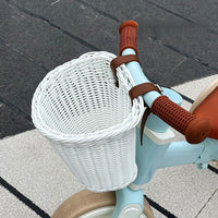 Kids' Woven Bicycle Basket - Retro Style Front Handlebar Basket for Balance Bikes & Scooters
