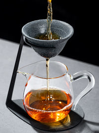 Glass Tea Infuser and Fairness Cup Set with Integrated Filter