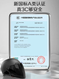 3C Certified Electric Motorcycle Helmet for Men and Women, Summer Half Helmet, All-Season Universal