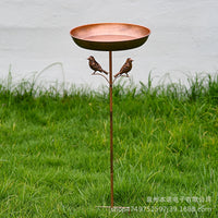 Decorative Metal Bird Bath Feeder for Garden and Yard
