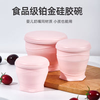 Collapsible Silicone Bowl and Cup Set for Travel, Camping, and Outdoor Picnics - Food-Grade Portable Dinnerware