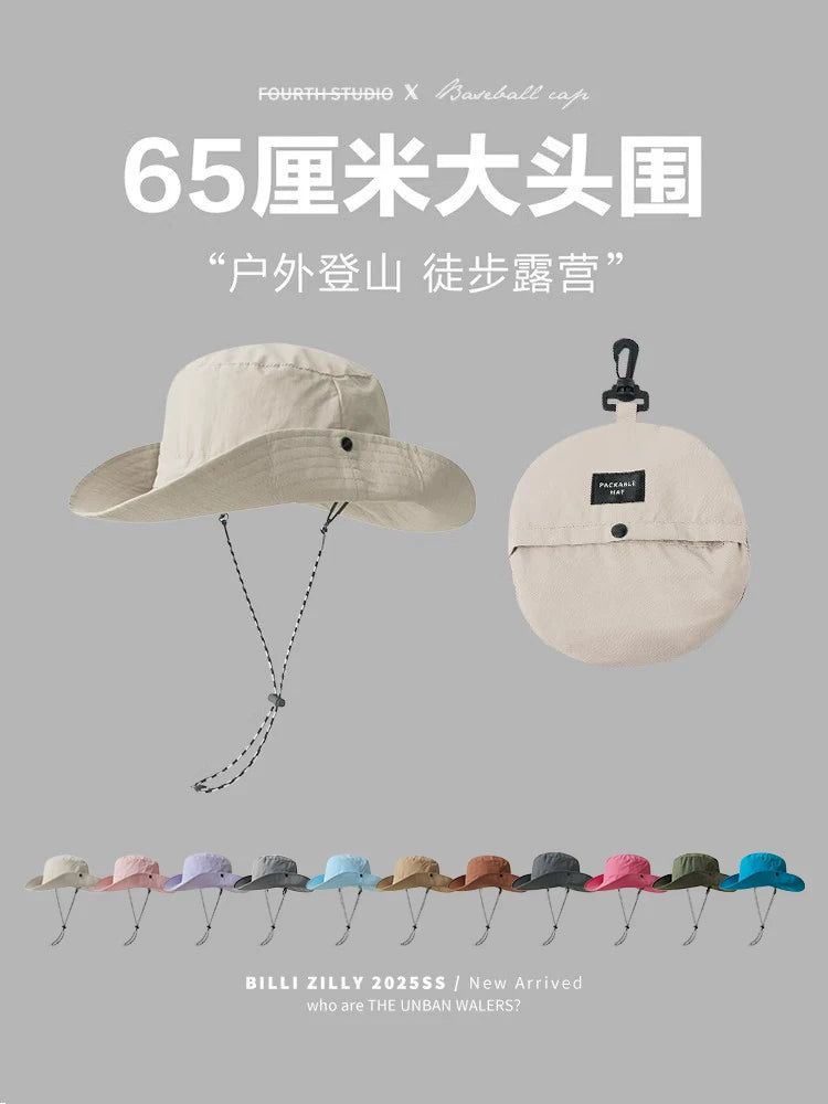 Quick-Dry Outdoor Sun Hat for Hiking, Camping, Fishing - Unisex Breathable UV Protection Bucket Hat