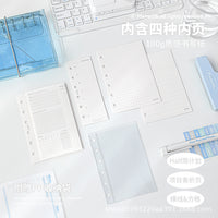 Planwith Sheer A7 Portable 3-Fold PVC Notebook with Multifunctional Inserts