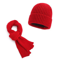 Winter Fleece Lined Knit Hat Scarf Gloves Set for Men and Women