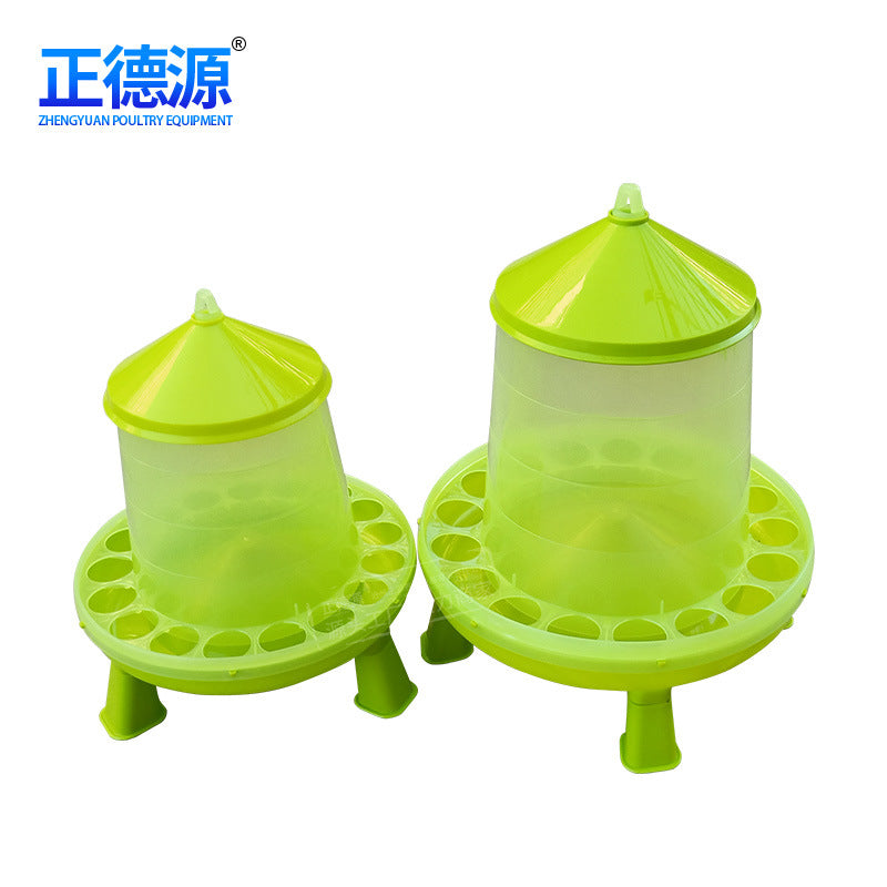 Elevated Chicken Feeder with Legs, Automatic Poultry Feeder Bucket, Thickened Plastic
