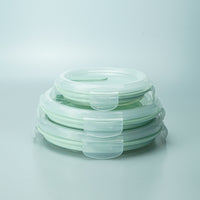 Collapsible Silicone Lunch Box for Microwave, Portable Food Container for Outdoor Camping