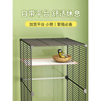Multi-Layer Transparent Bird Cage for Parakeets, Cockatiels, Peonies, and Mynah Birds