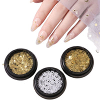 Christmas Snowflake Nail Art Metal Flakes Set for Manicure Decoration