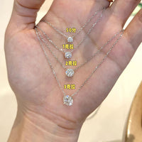 Zhao Lusi Style Teardrop Zircon Pendant Necklace with Four-Claw Mini Solitaire