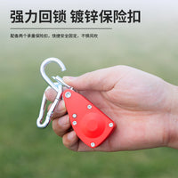 Outdoor Metal Pulley Rope Adjuster with Hooks for Tent Canopy