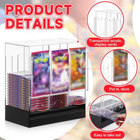 Acrylic Trading Card Display Case with Booster Pack Dispenser for Game Cards