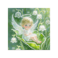 DIY Tulip Pearl Painting Kit with Frame and Materials for Living Room Decor