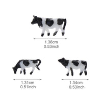 Farm Animal Model Set Black and White Cow Figurines